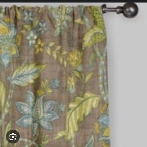 One world market 48 x84 blackout Tamara curtain green and grey Boho floral print